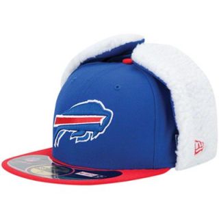 New Era Buffalo Bills On Field Dog Ear 59FIFTY Fitted Performance Hat   Royal Blue