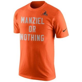 Johnny Manziel Cleveland Browns Nike Player or Nothing T Shirt   Orange