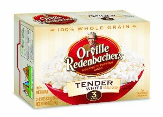 Orville Redenbacher's Gourmet Microwavable Popcorn, Tender White, 3 Count Boxes (Pack of 12)  Grocery & Gourmet Food