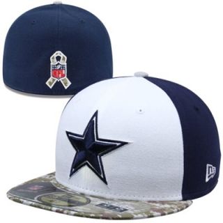 New Era Dallas Cowboys Youth Sideline Salute To Service 59FIFTY Fitted Hat   Navy Blue