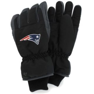 47 Brand New England Patriots Carve Ski Gloves   Black