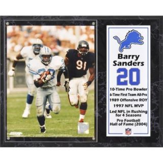 Barry Sanders Detroit Lions Sublimated 12 x 15 Player Plaque