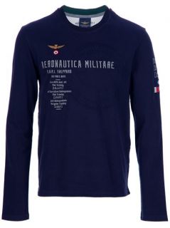 Aeronautica Militare Logo Embellished Sweater