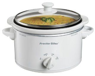 Proctor Silex 33116Y Portable Oval Slow Cooker, 1.5 Quart Small Crock Pot Kitchen & Dining