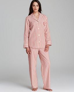Lauren Ralph Lauren Brushed Twill Striped Pajama Set's