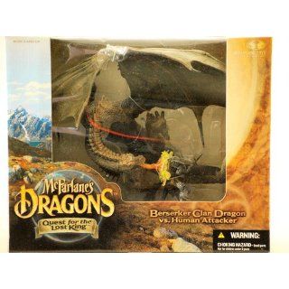 McFarlane Toys Dragons Series 1 Action Figure Deluxe Boxed Set Berserker Clan Dragon vs. Human Attacker Hard to Find Toys & Games