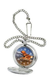 American Kennel Club Men's D1617 Golden Retriever Pocket Watch with Chain Watches