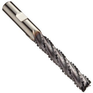 Niagara Cutter RFCB443 Cobalt Steel End Mill, Non Center Cut Rougher/Finisher, TiAlN Coated, 4 Flutes, Chamfer End, 1 1/4" Cutting Length, 1/2" Cutting Diameter Square Nose End Mills