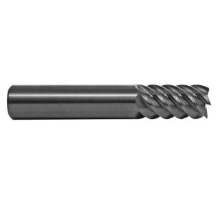 F&D Tool Company 37806 45 Degree Helix with 0.35" Corner Radius, 6 Flute Single End, 1" Cut Diameter, 1" Shank Diameter, 1 1/2" Flute Length, 4" Overall Length,  Milling Cutters