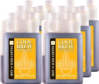 Cool Brew Fresh Coffee Concentrate   Vanilla 6x500ml   Make Iced Coffee or Hot Coffee   Enough for 100 drinks Grocery & Gourmet Food