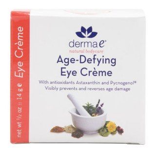 derma e Age Defying Eye Crme with Astaxanthin and Pycnogenol, 0.5 oz (14 g) (Pack of 2)  Eye Treatment Products  Beauty