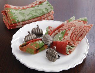 Collections Etc   Pumpkin Napkin Rings For Thanksgiving Entertaining  
