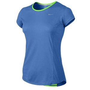 Nike Dri FIT Racer Short Sleeve T Shirt   Womens   Running   Clothing   Geranium/Legion Red/Laser Crimson/Reflect Silver