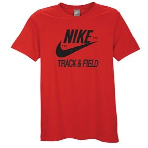 Nike Track & Field Short Sleeve T Shirt   Mens   Casual   Clothing   University Red