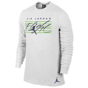 Jordan Flight Graphic Thermal   Mens   Basketball   Clothing   White/Court Purple