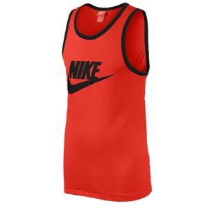 Nike Ace Logo Tank   Mens   Casual   Clothing   Dark Grey Heather/Black/Laser Crimson
