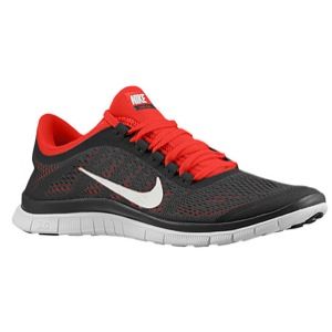 Nike Free 3.0 V5   Mens   Running   Shoes   Dark Charcoal/Summit White/Challenge Red