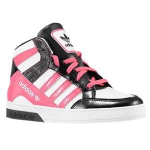 adidas Originals Hard Court Hi 3   Girls Preschool   Basketball   Shoes   White/Bahia Pink/Black
