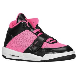 Jordan Flight Club 90s   Girls Grade School   Basketball   Shoes   Cement Grey/Court Purple/Pink Foil/Black