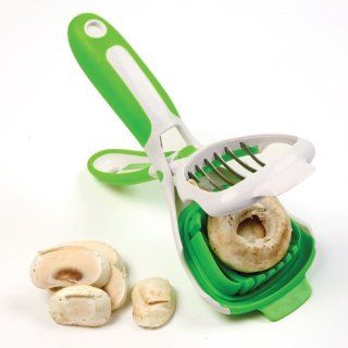 Hand Held Vegetable Slicer Perfect for Easily Slicing Small Fruits and Vegetables, Egg Slicer (Creates 6 Even Slices) Kitchen & Dining