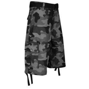 Southpole Belted Camo Print Cargo Shorts   Mens   Casual   Clothing   Grey Black