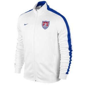 Nike N98 Authentic Track Jacket   Mens   Soccer   Clothing   USA   White/Game Royal