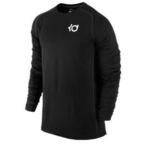 Nike KD Precision Moves Long Sleeve   Mens   Basketball   Clothing   Black/Black Heather/Team Orange