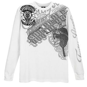 Southpole Glitter Thermal Long Sleeve T Shirt   Mens   Casual   Clothing   White