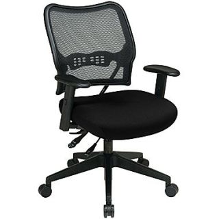 Office Star Space Mesh/Polyester Deluxe Task Chair, Black