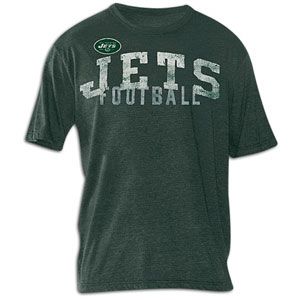 G III Tri Blend Vintage Crackle T Shirt   Mens   Football   Clothing   New York Jets   Forest Heather
