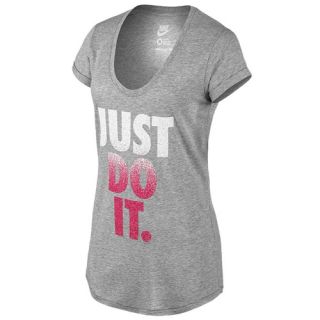 Nike Oversized JDI T Shirt   Womens   Casual   Clothing   Dark Grey Heather