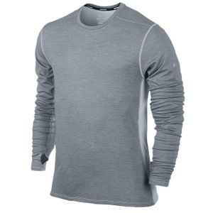 Nike Dri FIT Wool Crew   Mens   Running   Clothing   Silver/Heather/Reflect Silver