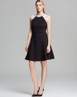 DKNYC Cap Sleeve Flare Dress with Mesh Back's