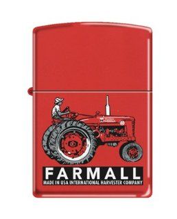 Zippo Custom Lighter   Farm with Farmall's Tractor Red Matte Logo Health & Personal Care