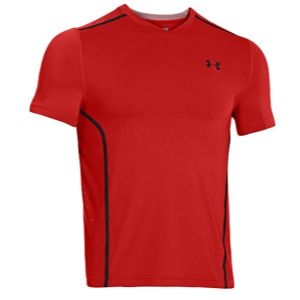 Under Armour Heatgear Armour Vent Fitted S/S Top   Mens   Training   Clothing   Red/Black