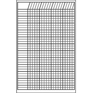 Shapes Etc Vertical Incentive Chart, White