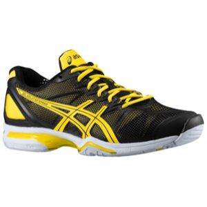 ASICS Gel Solution Speed   Mens   Tennis   Shoes   Black/Flash Yellow/Lightning