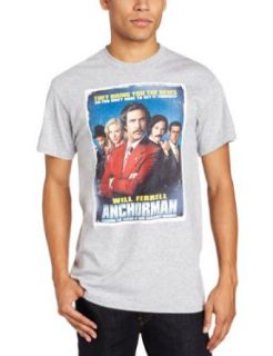 Fifth Sun Men's Anchorman Poster Tee, Athletic Heather, Large Clothing