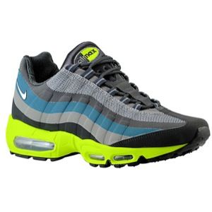 Nike Air Max 95 No Sew   Mens   Running   Shoes   Medium Base Grey/White/Base Grey/Volt