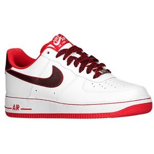 Nike Air Force 1 Low   Mens   Basketball   Shoes   White/University Red
