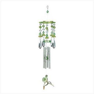 A Lot of 5   Five New   Green Hummingbird Chime  Wind Noisemakers  Patio, Lawn & Garden