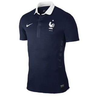 Nike Home Match Shortsleeve Jersey   Mens   Soccer   Clothing   France   Midnight Navy/Football White
