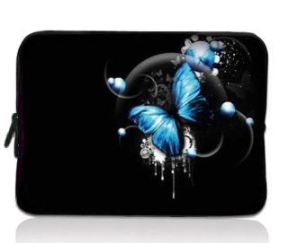 Blue Butterfly Universal Zip Bag 7" Tablet Case Cover Sleeve for 7" Samsung Galaxy Tab 2 Tab 3 ,Ipad Mini,Barnes & Noble NOOK Color Tab/Google Nexus 7, Kindle Fire HD ,HP Slate 7,Pendo Pad ,7 inch Pioneer Dreambook,Acer Iconia A100,BlackBerry