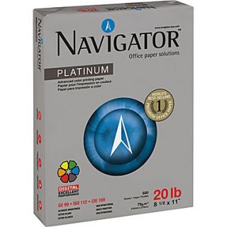 Navigator Silky Touch Platinum Paper, White, 8 1/2(W) x 11(L), 5000/Ctn