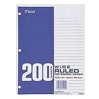 Mead Wide Ruled Notebook Filler Paper, 10 1/2 x 8