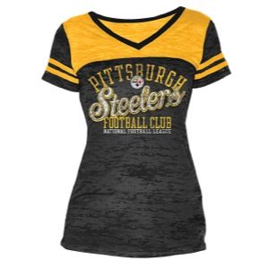 Touch NFL Burnout V Neck Football T Shirt   Womens   Football   Clothing   Pittsburgh Steelers   Multi