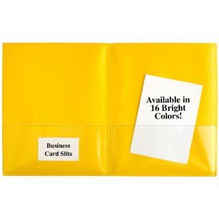 StoreSMART Yellow Plastic Archival Folders 5 pack   Letter Size Twin Pocket   (R900Y5)  Project Folders 