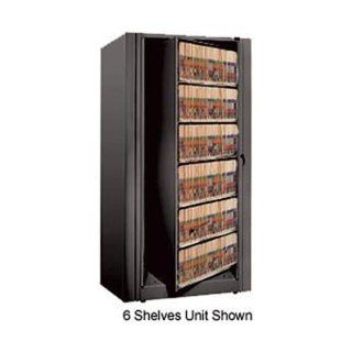 Rotary File Cabinet Starter Unit, Letter, 4 Shelves, Black  Storage Cabinets 