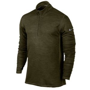 Nike Dri FIT Wool 1/2 Zip   Mens   Running   Clothing   Dark Loden/Reflective Silver