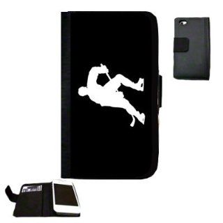 Hockey player Fabric iPhone 5 Wallet Case Great Gift Idea Cell Phones & Accessories